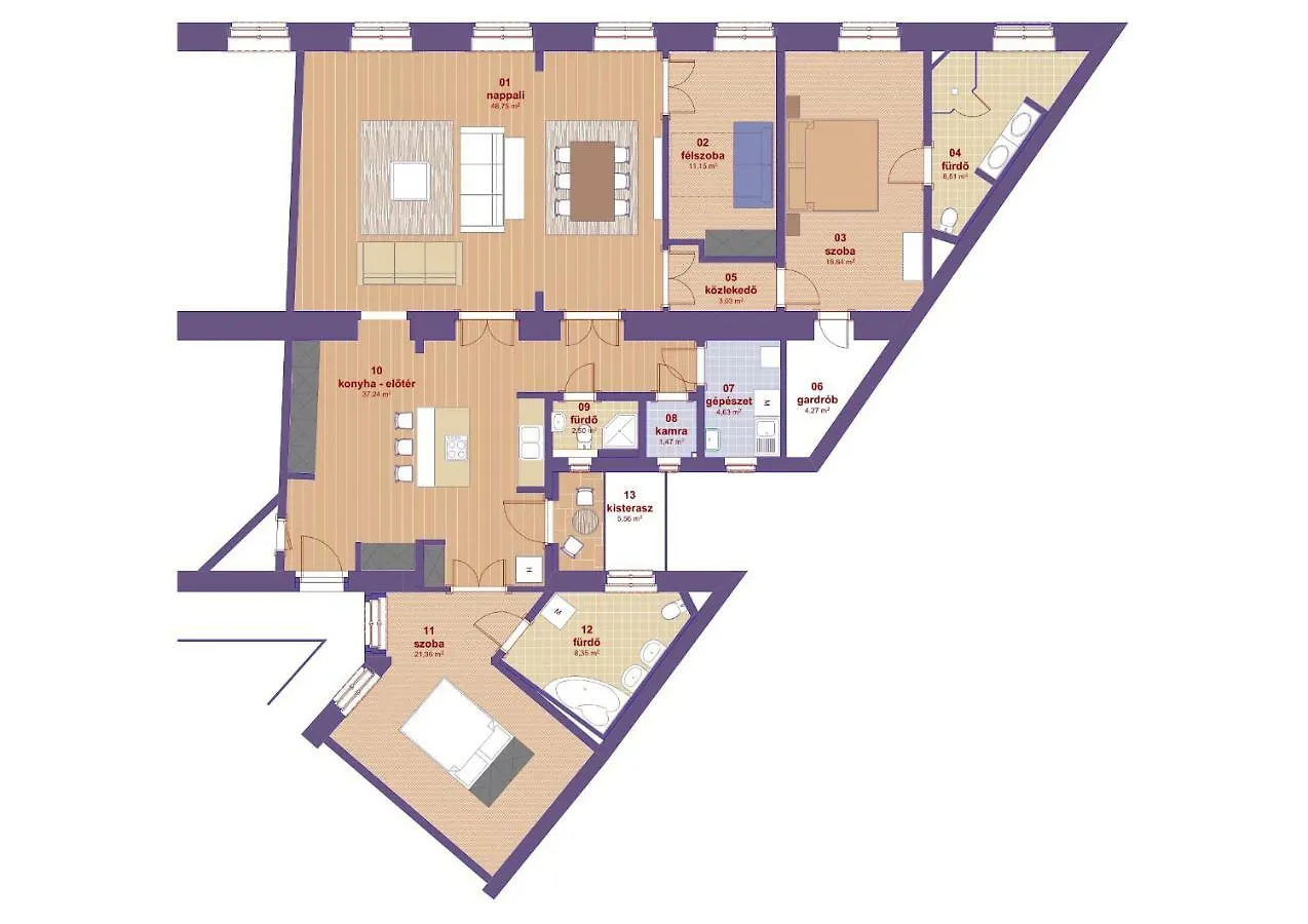 Apartment Urban Haven - 3 Beds, 3 Baths, Free Parking, Near Central Market Budapest Ungarn